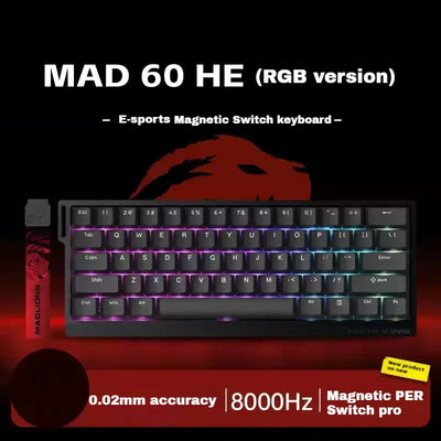 MADLIONS Mad60 Mad68 HE Mechanical Keyboard Wired 8k Polling Rate Magnetic Switch Customized Gaming Keyboard Pc Gamer Accessory