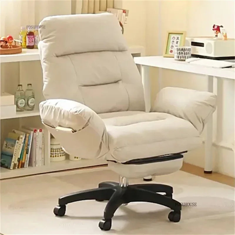 Nordic Technology Cloth Computer Armchair Study Home Furniture Lift Swivel Office Chair Comfortable Long-sitting Gaming Chairs X