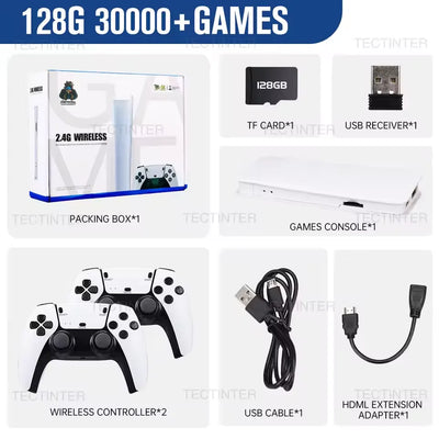 M15 Game Stick 4K Mini Retro Video Game Console Built-in 20000 Games Wireless Gamepads Video Game Controller Support 2 Player