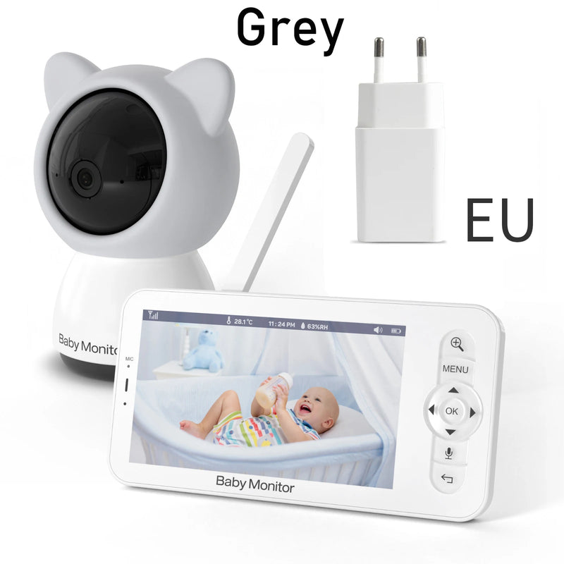 5" 3MP Baby Monitor Babyphone Wireles Security Video Camera Bebe Nanny VOX HD Night Vision PTZ Lullabies Temperature Humidity