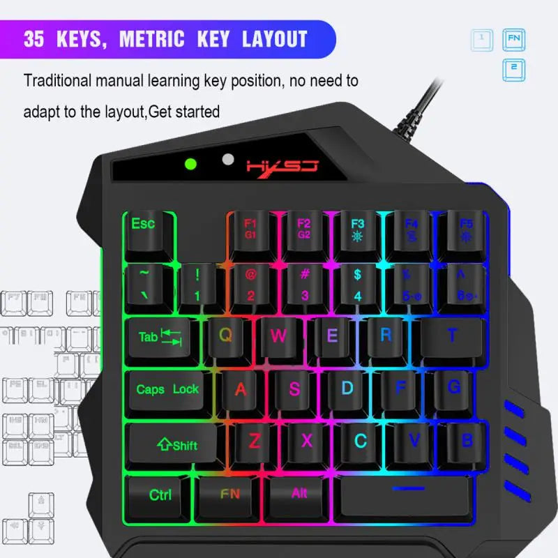 Ps3 Portable Convenient Easy To Use Versatile Stylish One-handed Gaming Keyboard Backlit Gaming Keyboard Outstanding