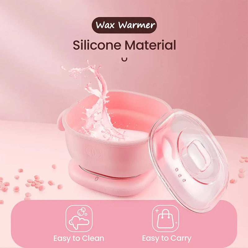 400ML Portable Foldable Silicone Bowl Electric Wax Warmer Heater Wax-melt Machine Beauty Hair Removal Device Wax Therapy Machine