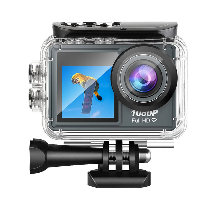 1080P Action Camera 30FPS 2" IPS Screen 170° Wide Angle WiFi Sports Video Camera Underwater 30M Waterproof For Vlog