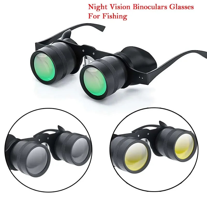 Night Vision Binoculars for Men and Women, Fishing Telescope Glasses, Zoom Magnifier for Hunting and Hiking, Outdoor Tool