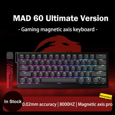 FGG Original MADLIONS Mad 60/68 HE E-sport Magnetic Switch Keyboard 0.02 RT 8K HZ Wired RGB Hot Swap 0.125ms Latency Customized