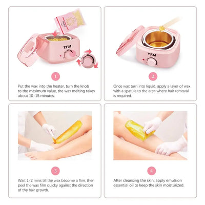 500CC Wax Heater Hair Removal Machine Paraffin Warmer Spa Body Epilator Depilatory Waxing Kit