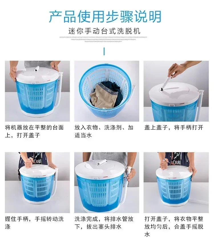 New Washing MachineHand-operated Mini  Laundry Artifact Washing Vegetables Washing Fruit Camping It Does Not Require Electricity