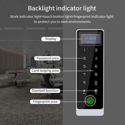 Metal Waterproof Tuya App RFID Wifi Biometric Fingerprint Touch Keyboard RF 125Khz/13.56mhz Access Control keypad Remote Unlock