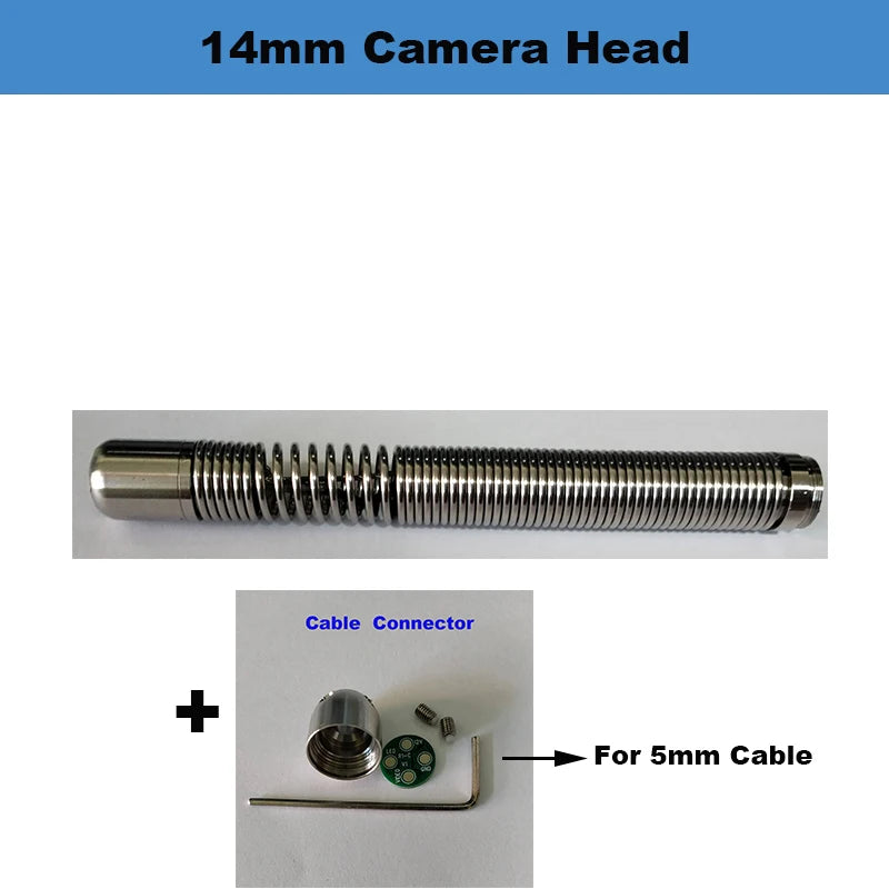 14mm Camera Head IP68 512Hz Built-inTransmitter 304 Waterproof Locator Pipe Sewer Drain Inspection Endoscope Camera,TIMOOK