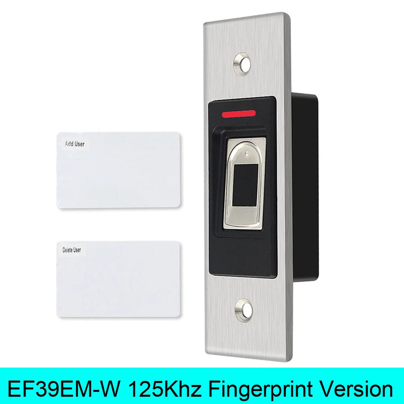 9-18V 125Khz RFID Reader Keyless Door Opener Metal Access Control Keypad IP66 Waterproof Embedded Mount Fingerprint Card Reader