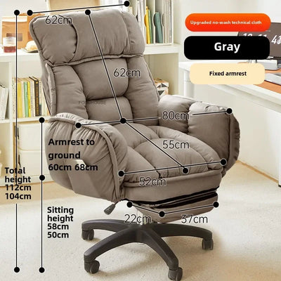 Luxury Ergonomic Office Chairs Dormitory Gaming Chair European Home Furniture Backrest Computer Armchair Bedroom Lazy Sofa Chair