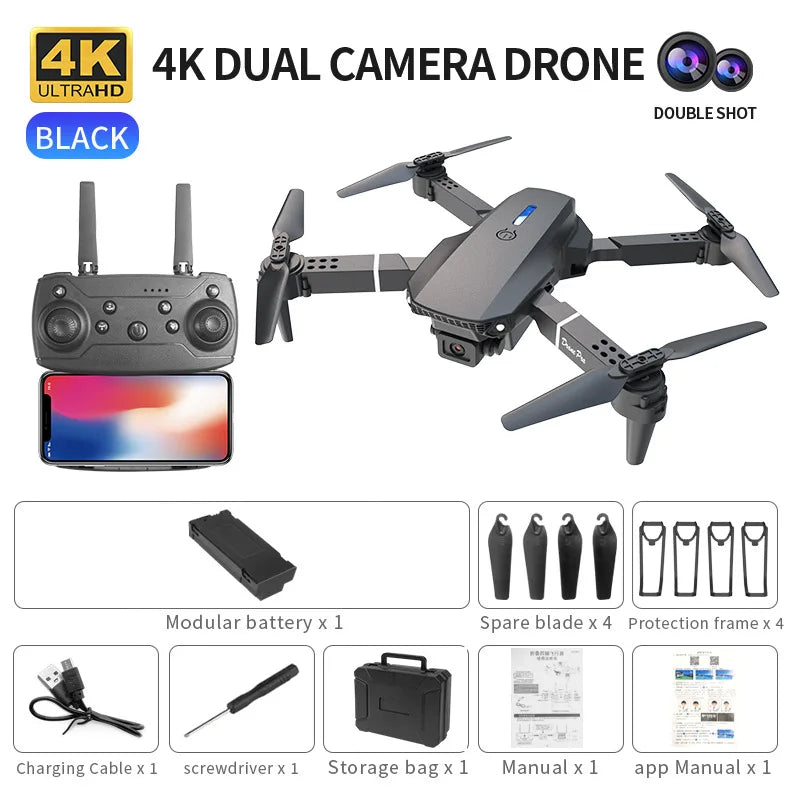 Cheap Price E88 Pro Drone Foldable Remote Control Drone With HD Dual Camera Height Hold Wifi RC Foldable Quadcopter Dron