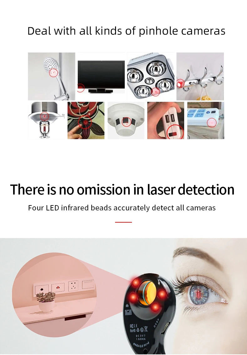 Wireless Detector Camera Laser Finder Privacy Portable Protect Home Security Lens Device Finder