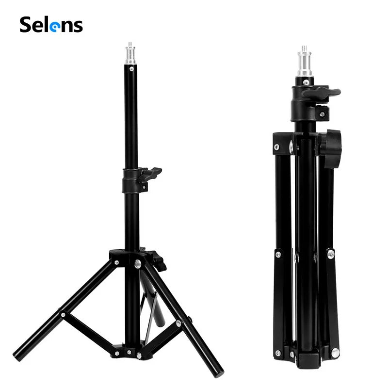 Selens Portable Light Stand Holder Tripod With 4in 1/4" Screw Tip For Photo Studio Kits Camera Photography Props Tripode штатив