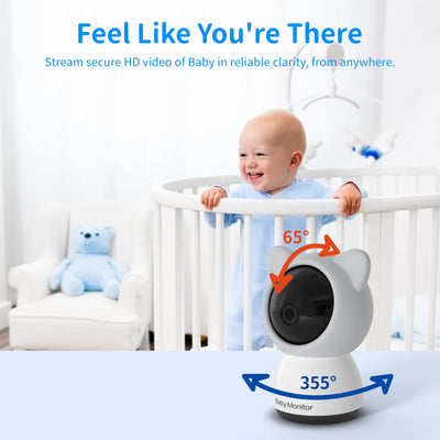 5" 3MP Baby Monitor Babyphone Wireles Security Video Camera Bebe Nanny VOX HD Night Vision PTZ Lullabies Temperature Humidity