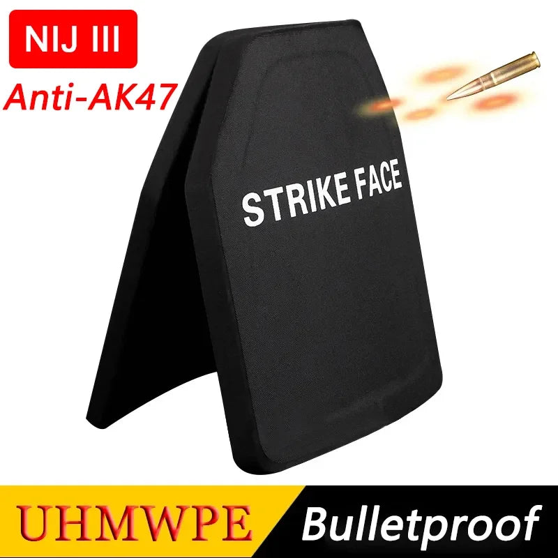 Bulletproof Plate 10X12 Inches NIJ III Stand Alone Pure PE Light Weight Anti AK47 MSC 7.62mm Ballistic Panel