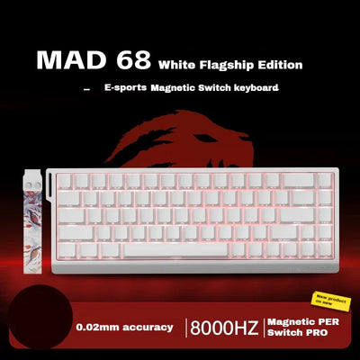 MADLIONS Mad60 Mad68 HE Mechanical Keyboard Wired 8k Polling Rate Magnetic Switch Customized Gaming Keyboard Pc Gamer Accessory