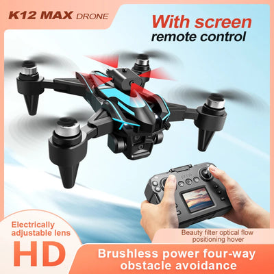 K12 MAX Mini Drone 8K Professional FPV Dron with 4k Camera Obstacle Avoidance Quadcopter Aerial Photography Helicopter Aircraft