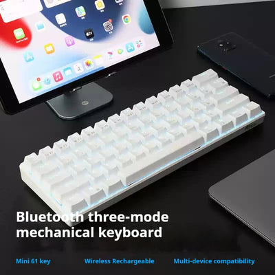 Rk Royal Kludge Rk61 2.4g Wireless Mechanical Keyboard Bluetooth Triodo 61 Rgb Backlit Mini Player Keyboard Hot Swappable