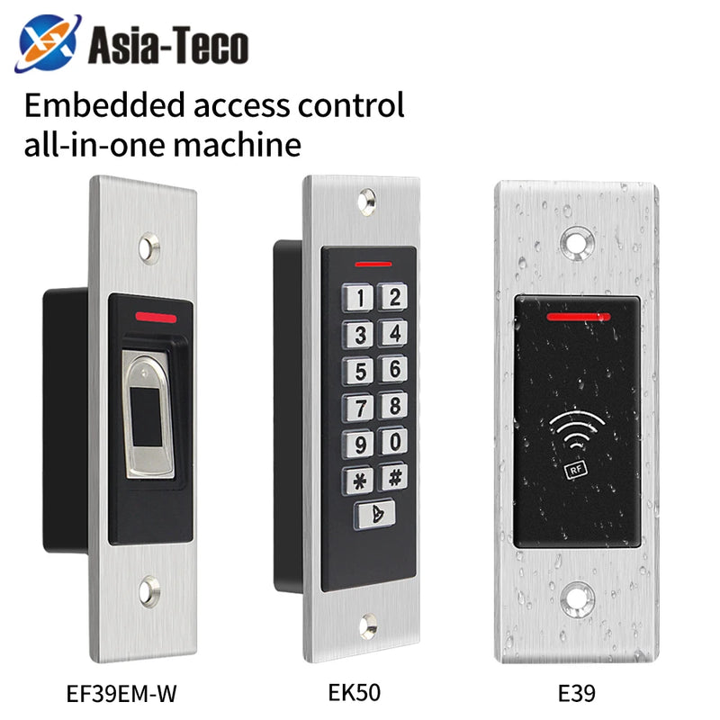 Biometrics Fingerprint Door lock Opener Access Control System Keypad Standalone Access Controller Metal Embedded RFID EM Reader