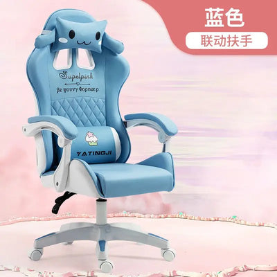 Home Reclining Office Chair Student Dormitory Game Comfortable Long Sitting Lifting Gaming Chair