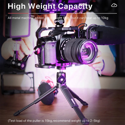 Ulanzi U-Vlog Lite Extendable Phone Camera Tripod with 360° Ballhead 1/4 Screw Portable Vlog Kit Light Desktop Tripods For Phone