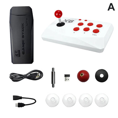 M8-X6 Arcade Video Wireless Game Console with Arcade Joystick 4K Built-in 20000+ Games for MAME/Sega/PS1/Atari