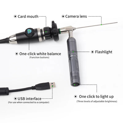 2.7/4mm industrial endoscope camera auto repair aviation inspection instrument HD fiber optic hard rod scope computer version