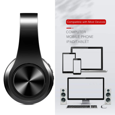 HIFI Stereo Earphones Bluetooth Headphone Music Headset FM and Support SD Card with Mic for Mobile Xiaomi Iphone Sumsamg Tablet