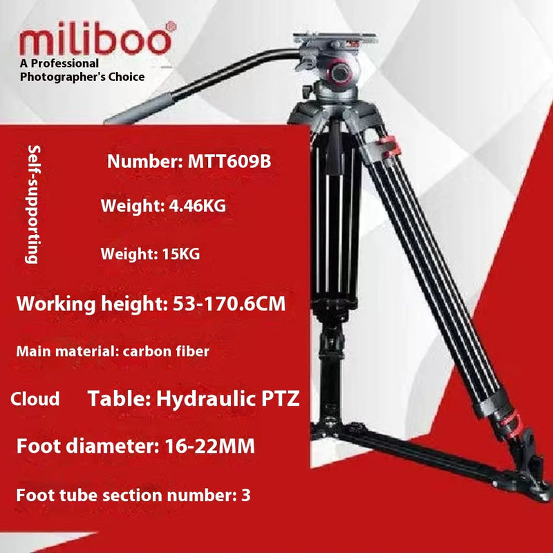 Miliboo MTT609A Professional Photography 3 Sections Tripod Stand Aluminum Alloy for Canon Nikon Sony DSLR Cameras Camcorders