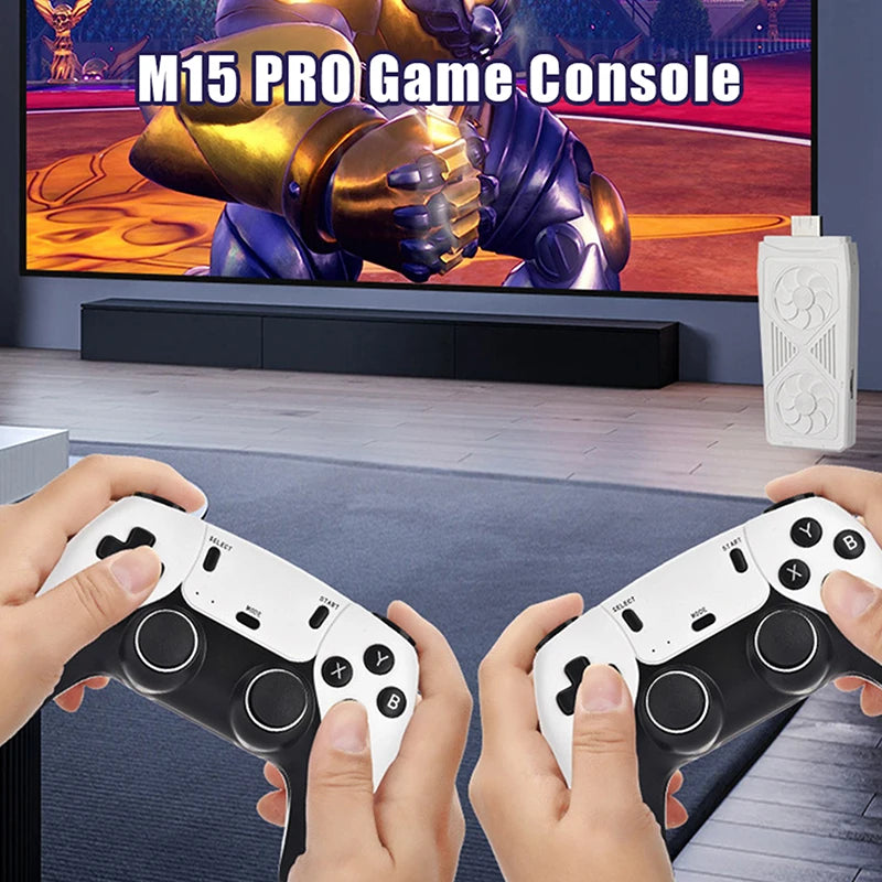 M15 PRO 4K Game Console With Dual Wireless Gamepad Game Controller HDMI Video Output For PS1 For NDS For GBA For N64