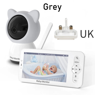 5" 3MP Baby Monitor Babyphone Wireles Security Video Camera Bebe Nanny VOX HD Night Vision PTZ Lullabies Temperature Humidity