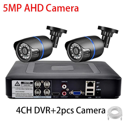 Gadinan 5MP 1080P Bullet Video Surveillance AHD DVR Recorder Waterproof Camera 24 infrared lights AHD CCTV Camera System Kit