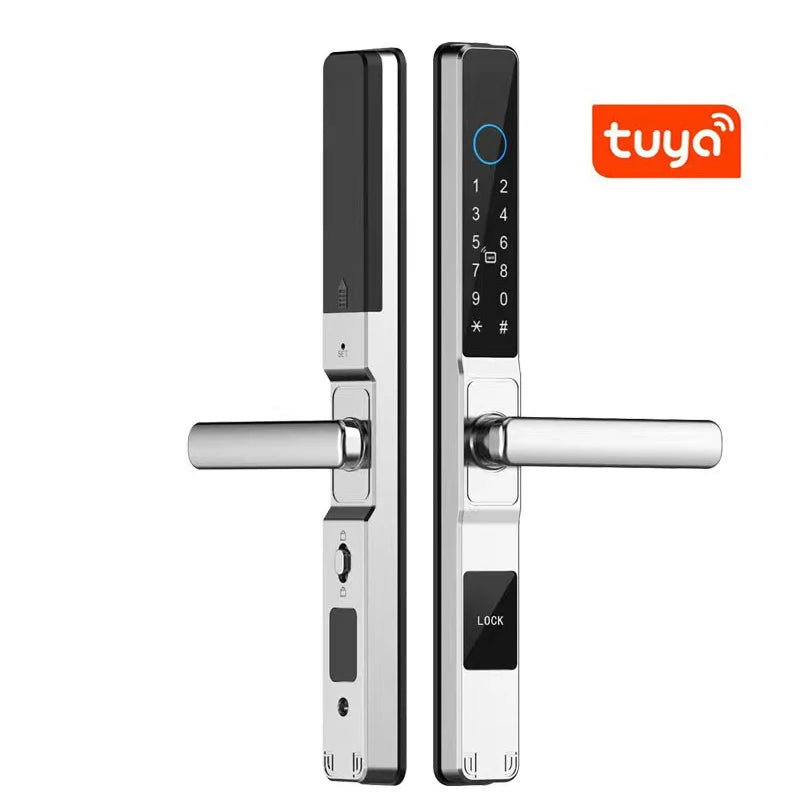 Tuya Smartlife WiFi Remote Control Waterproof Smart Lock Sliding Aluminum Door Digital Password Card Fingerprint Electronic Lock