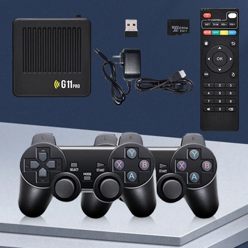 G11 Pro Video Game Box Built in 10000+ Retro Games Retro Home Console Plug and Play with 2.4G Wireless Dual Controllers