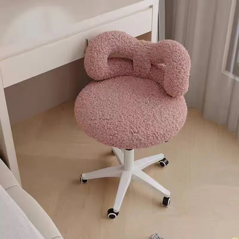 Make-up Chair office Gaming  Lift Swivel Girls Shoes Changing Stool Bow Dressing Stool Computer Chair Manicure Backrest Chairs