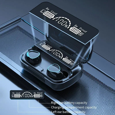 Wireless Earbuds M10 Bluetooth Earphones Handfree LED Dispay Headphones Bluetooth HiFi Stereo Music Waterproof Gaming Headset