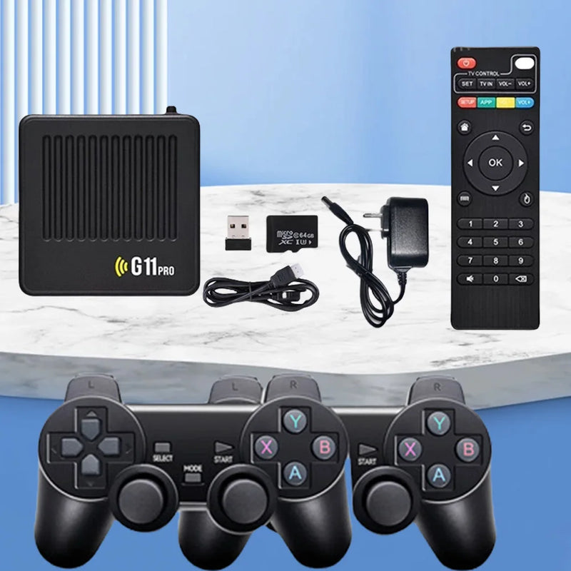 G11 Pro Retro Home Console Built in 10000+ Retro Games HD Video Game Console Plug and Play with 2.4G Wireless Dual Controllers