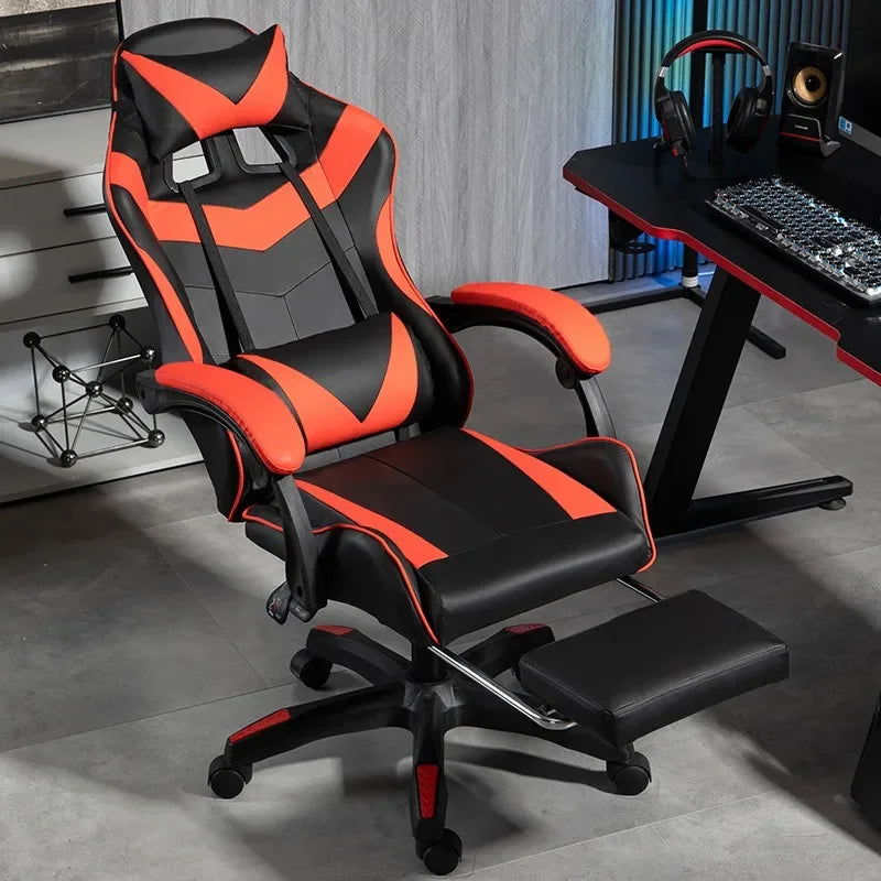 Gaming Chair,Backrest and Seat Height Adjustable Swivel Recliner Racing Office Computer Ergonomic Video Game Chair with Footrest