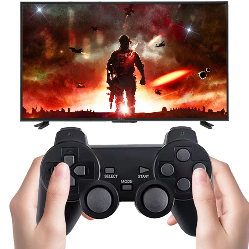 Video Game Sticks M8 Console Game Stick 2.4G Dual Wireless Controller Gamestick 9 Emulator 10000+ 64G Retro Game for Kids Gifts