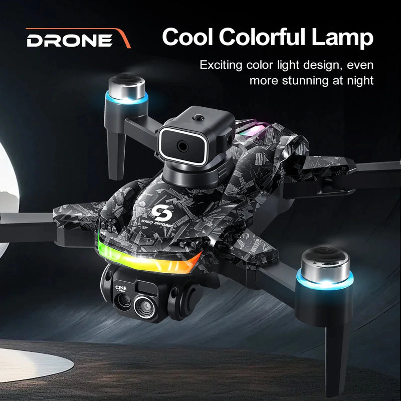 Professional 4K Drone S160 HD Dual Camera FPV WIFI Aircraft Quadcopte Obstacle Avoidance Height Hold Remote Control RC Drone