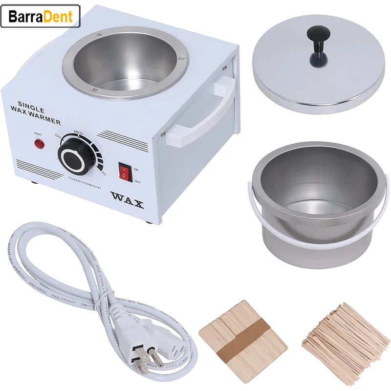 Electric Wax Heater Single Pot Depilatory Wax Warmer Machine Facial Skin Waxing Kit Hair Removal Tool Hand Feet Spa Epilator