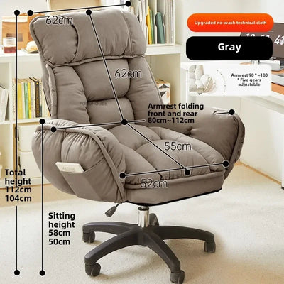 Luxury Ergonomic Office Chairs Dormitory Gaming Chair European Home Furniture Backrest Computer Armchair Bedroom Lazy Sofa Chair