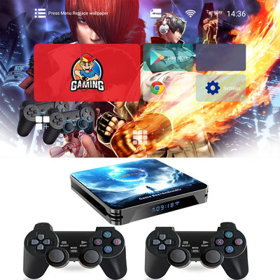 W8 Pro Game Box 10000+ GAMES Android14 HD 6K Game Console 8GB 128GB WiFi 5G 4G Wireless Controller AIIwinner H313 Smart Game box