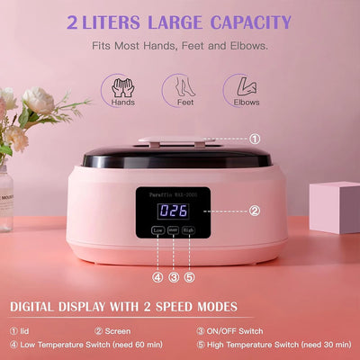 Professional Wax Heater with Adjustable Temperature and Large Capacity Beauty and Body Melting Wax Machine 200W 110V 220V