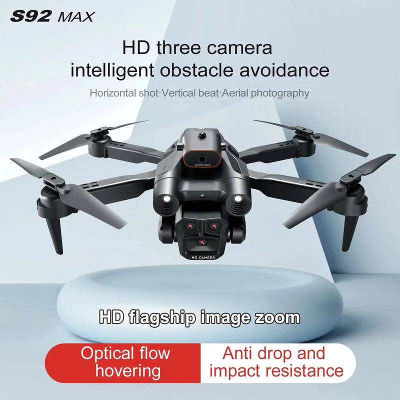 S92 HD 4K Drone with High Grip, Foldable, Mini RC, WiFi, Aerial Photography, Four-wheel Vehicle, Toys, Helicopter Camera