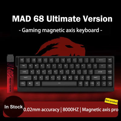 FGG Original MADLIONS Mad 60/68 HE E-sport Magnetic Switch Keyboard 0.02 RT 8K HZ Wired RGB Hot Swap 0.125ms Latency Customized