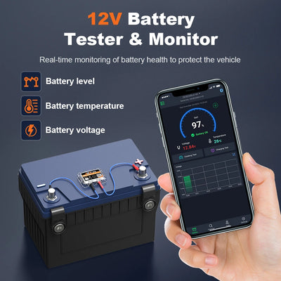 ANCEL BM200 Wireless Bluetooth 4.2 12V Battery Monitor Car Battery Health Monitoring Battery Tester For Android IOS APP