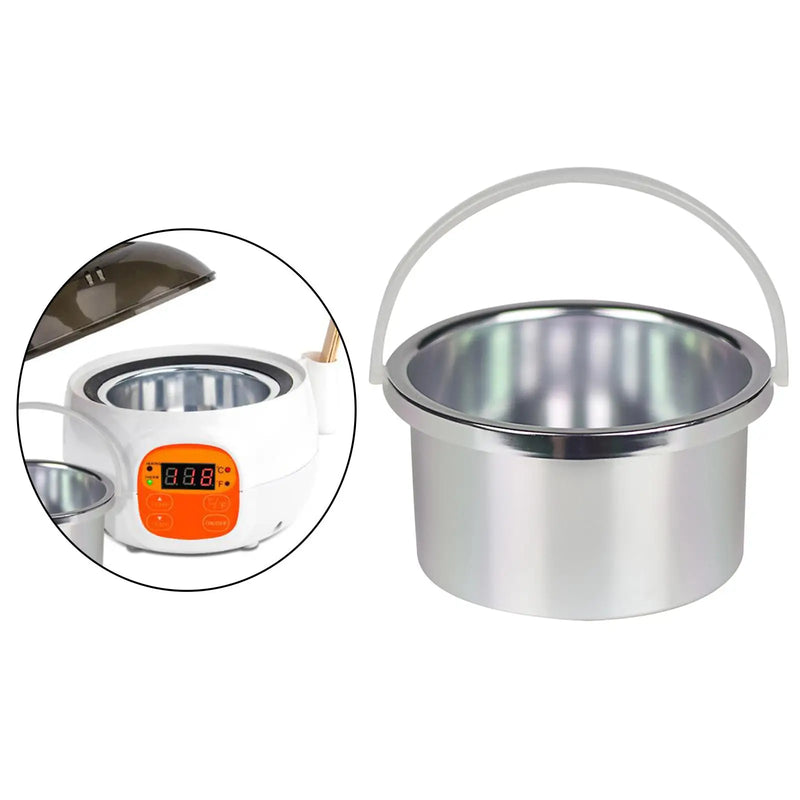 Portable Wax Heater Inner Pot for Depilatory Hair Removal Wax Machine Silver