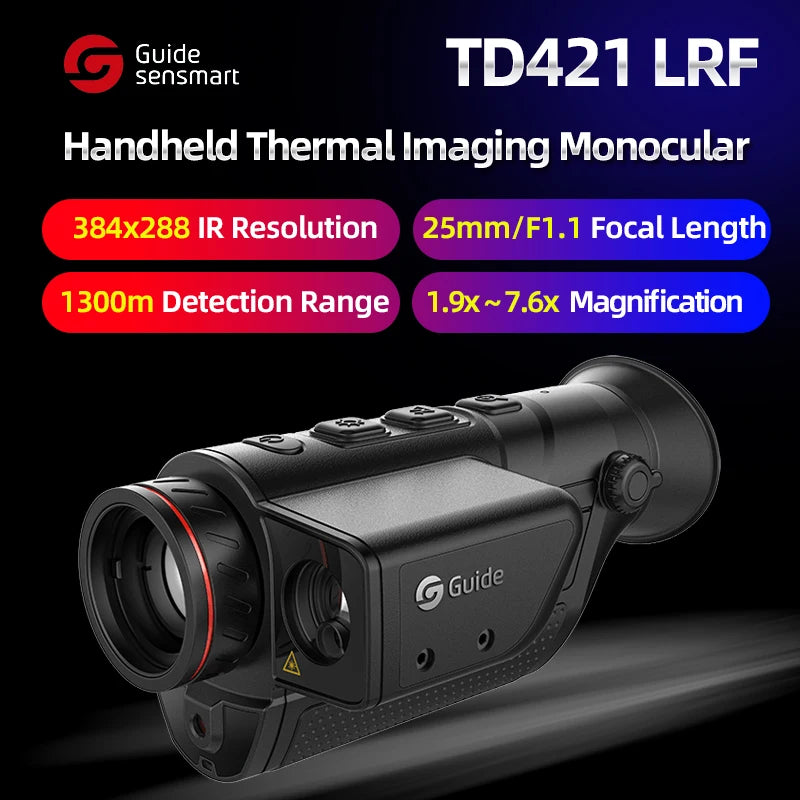 GUIDE TD411 TD421 TD431 TD631 LRF handheld night vision hunting thermal imaging camera Wifi 640*480 outdoor monocular Telescope